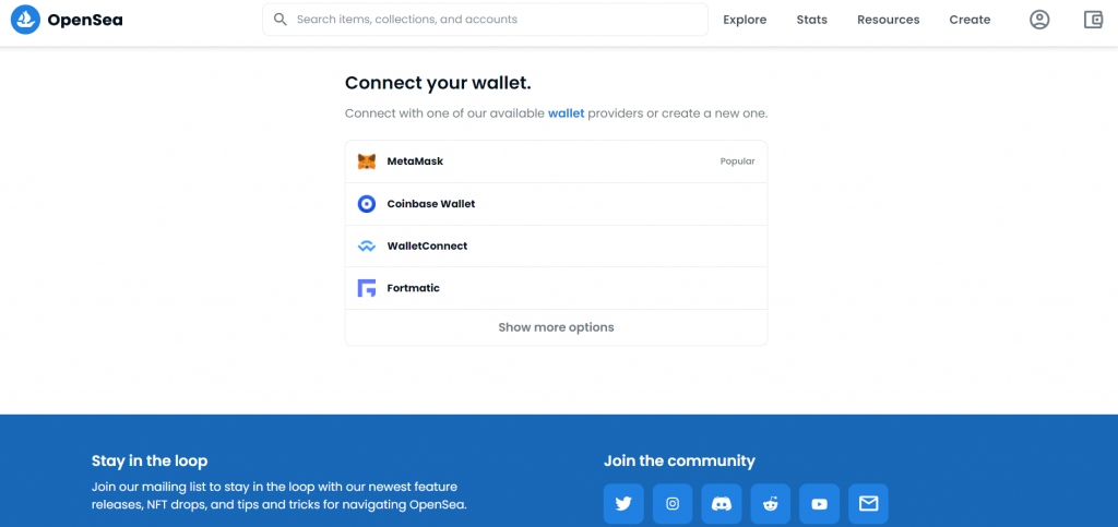 opensea connect your wallet